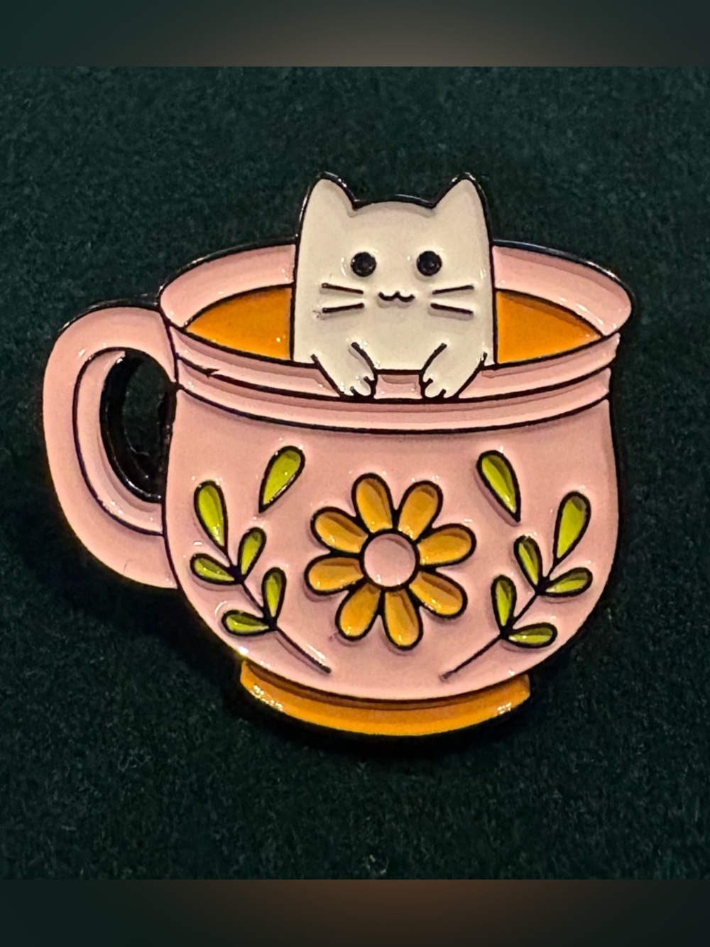 ✨Bundle 2 for $12 or 3 for $15 enamel pins✨-Cat-in-Teacup Pin